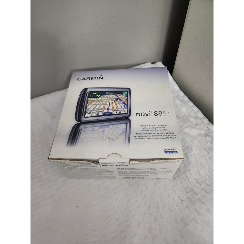 Garmin nuvi 885T Portable GPS Navigator System with Box and Manuals
